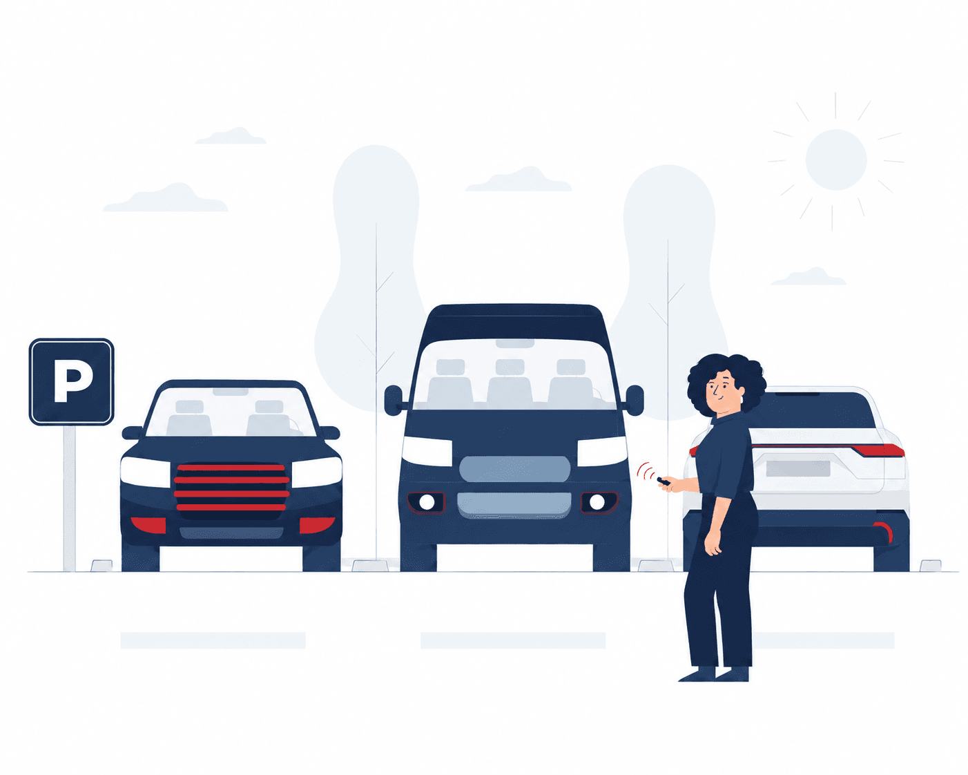 Voiturier Arvin Care remettant les clés sur un parking